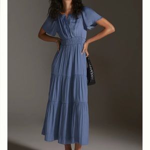 NWOT Anthropologie Sommerset Maxi Dress XS in Slate